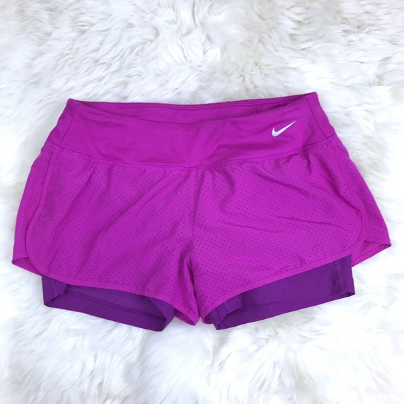 Nike Pants - Nike Pink Purple Dri Fit Perforated Rival Shorts